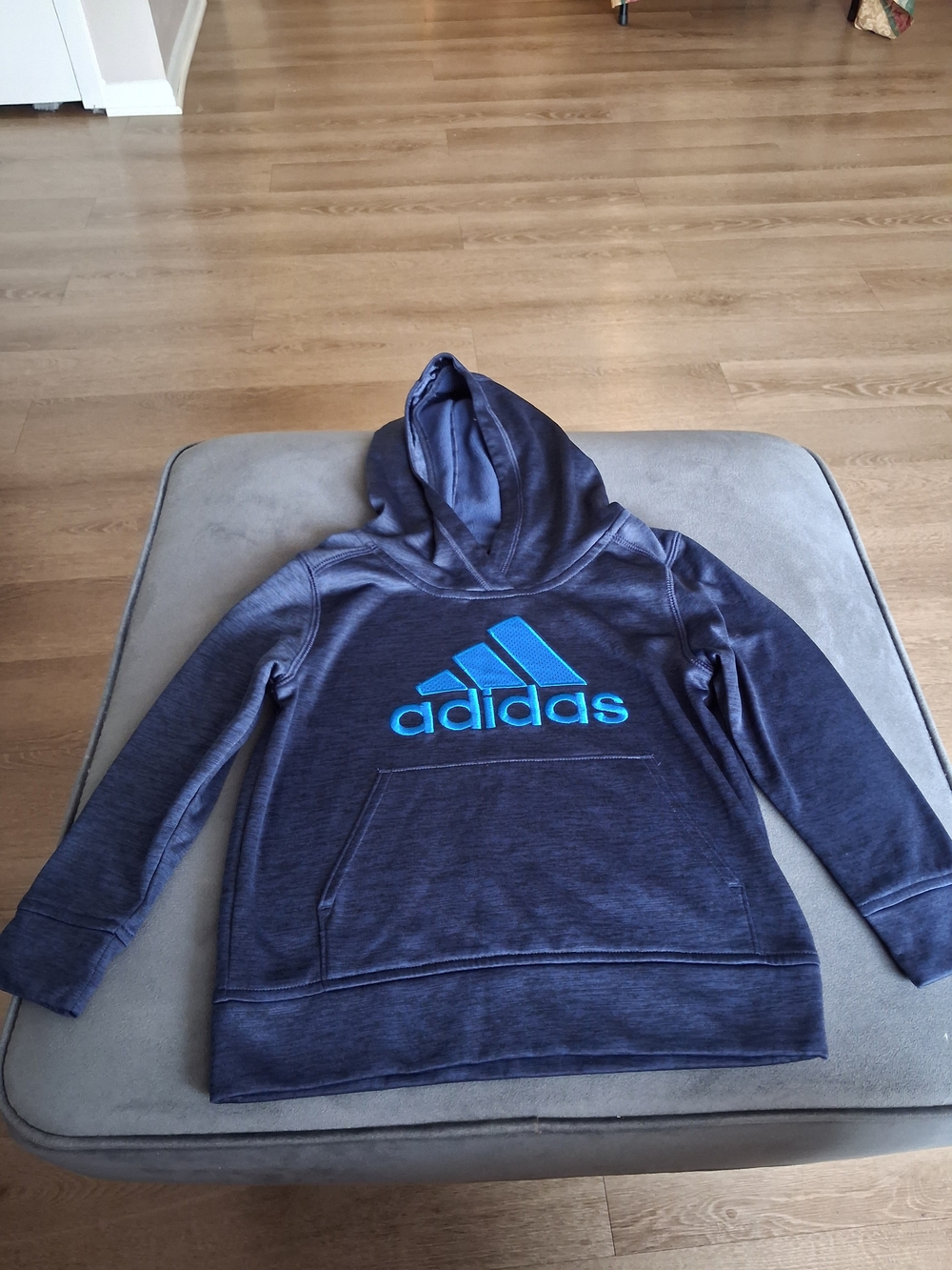 adidas Kids' Navy Hoodie with Blue Logo